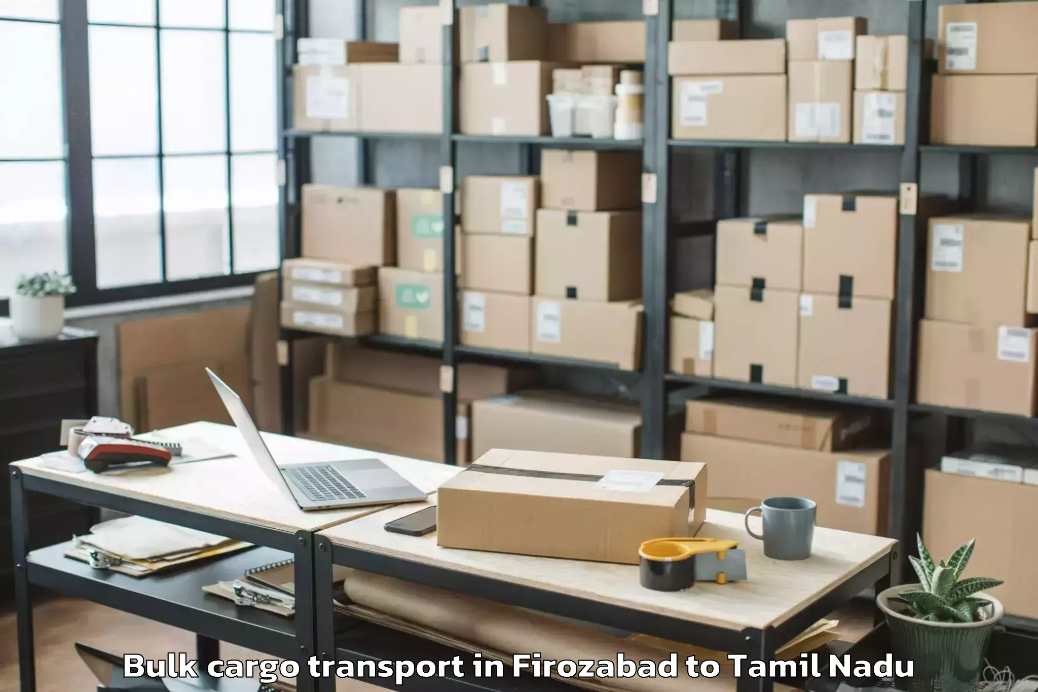 Hassle-Free Firozabad to Vandavasi Bulk Cargo Transport